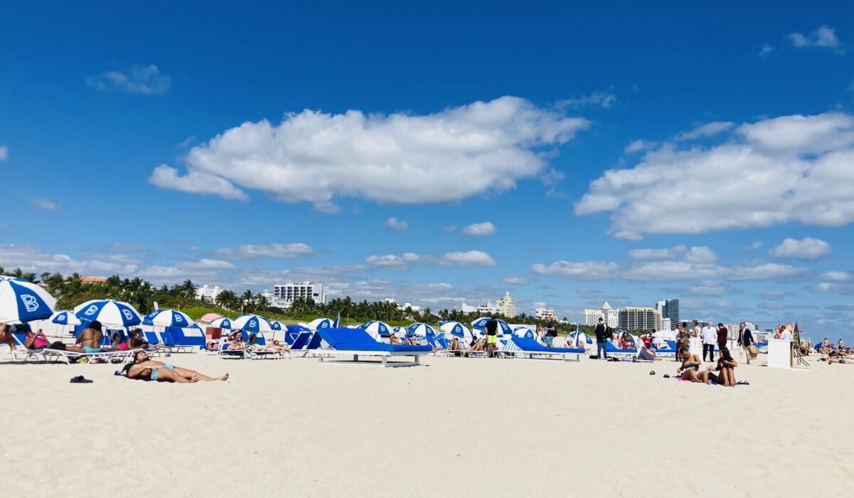 Besucher am Miami Beach